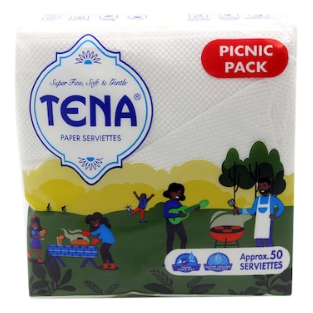 TENA SERVIETTES PRINTED 50S